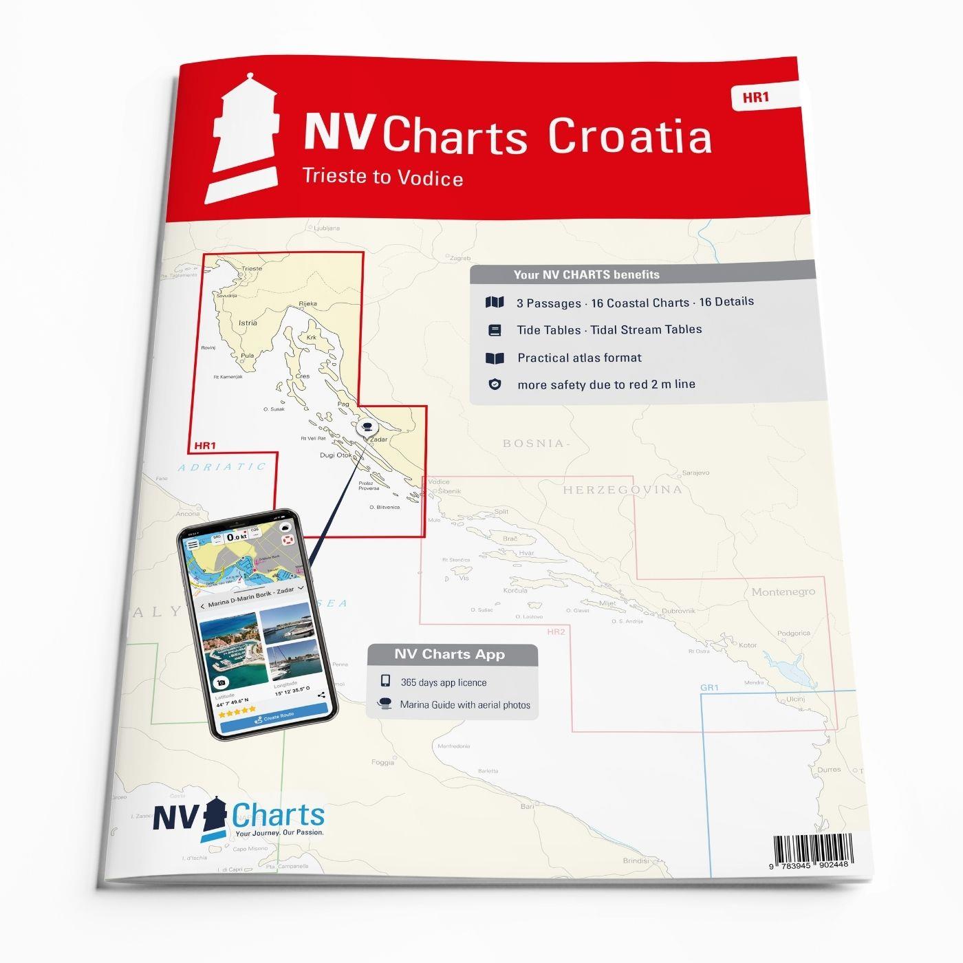 NV Charts Croatia HR1 - Trieste to Vodice