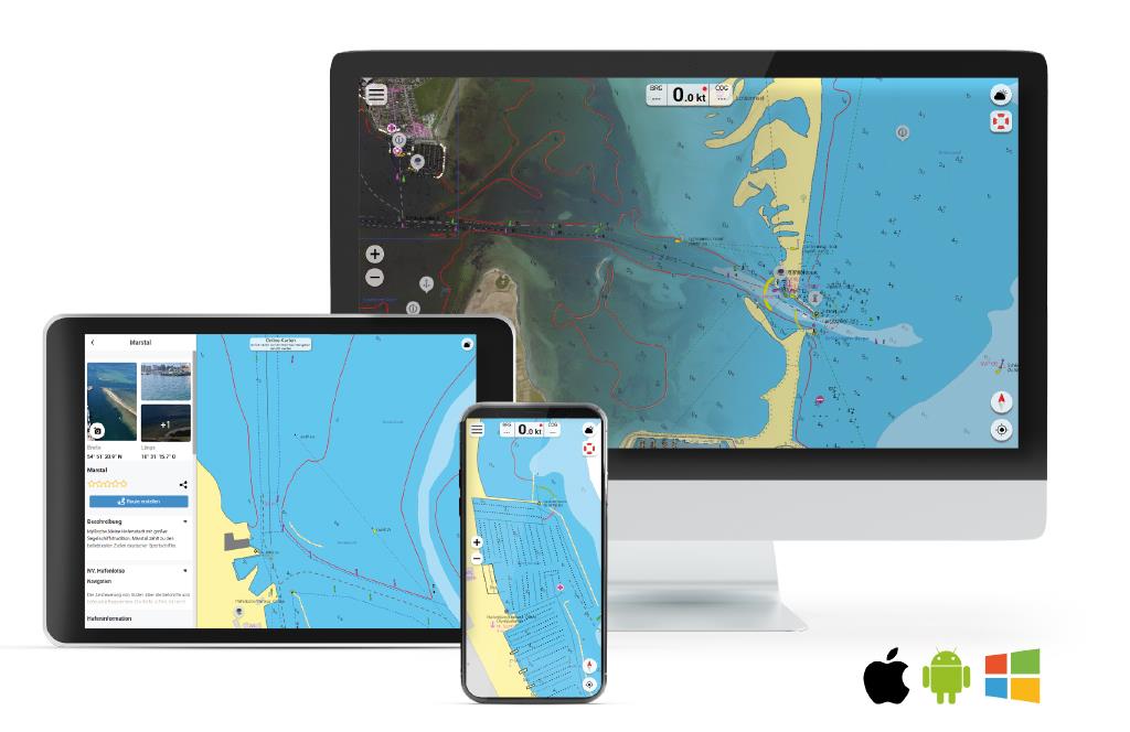 Digitale Seekarten für die NV Charts App - UK South Coast
