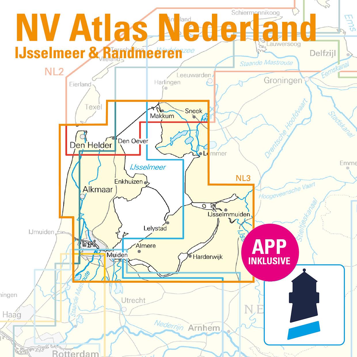 NV Charts Nederland NL3 - IJsselmeer, Markermeer en Randmeeren