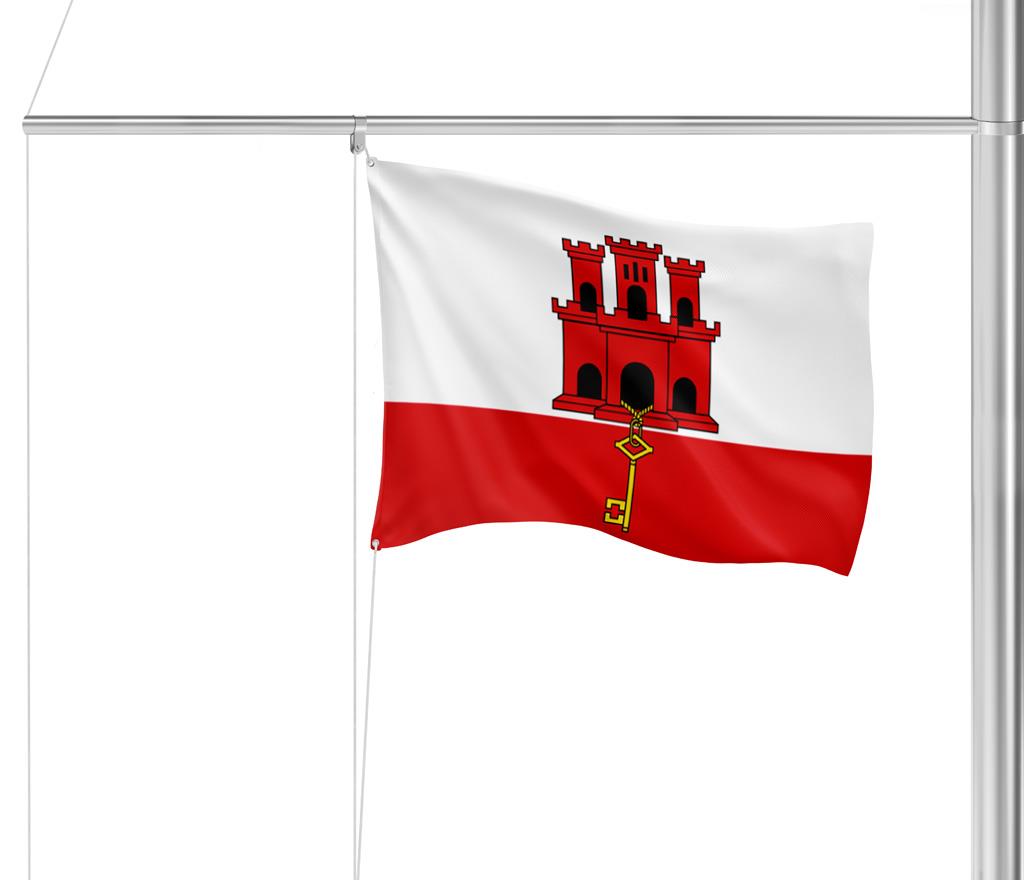 Gastlandflagge Gibraltar 30X45cm