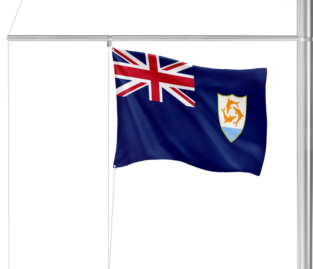 Gastlandflagge Anguilla 20x30cm - Glanzpolyester -