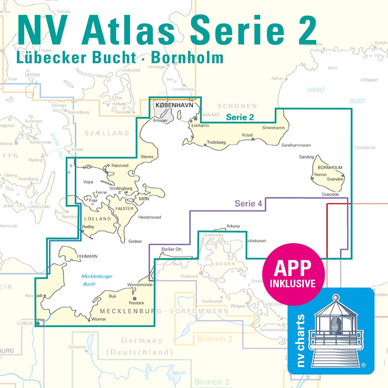 NV Charts Baltic Serie 2 Plano Lübecker Bucht - Bornholm - Kopenhagen
