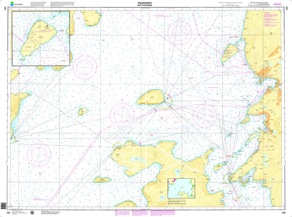 Norwegen N 489 Europäisches Nordmeer - Hammerfest med innseilinger