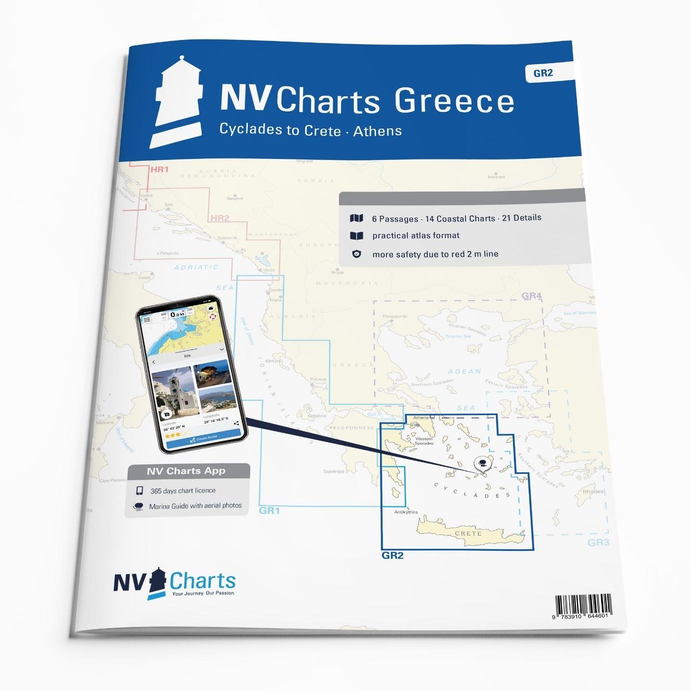NV NV Charts Greece GR2 - Griechenland Kykladen bis Kreta & Athen