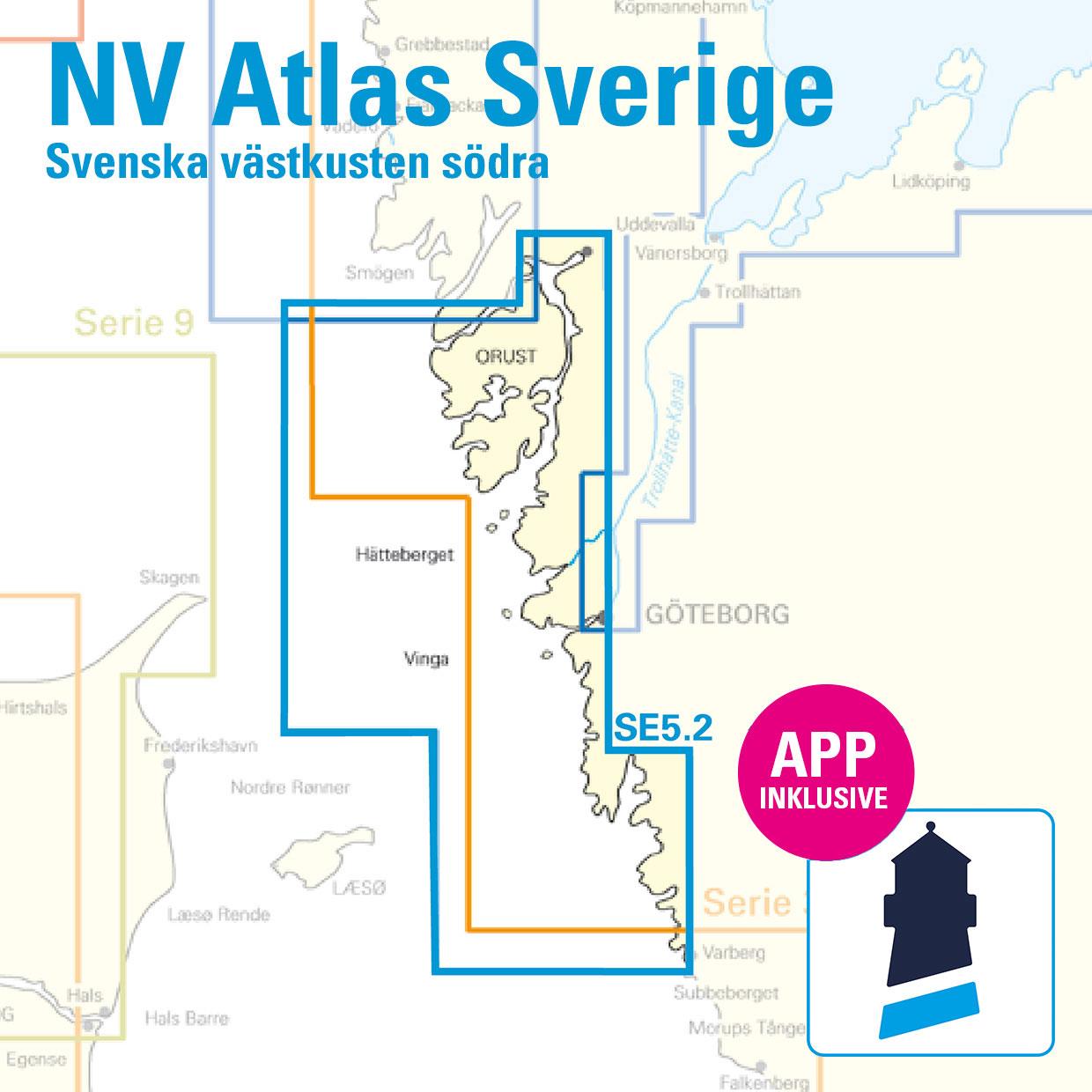 NV Charts Sverige SE 5.2 - Svenska Västkusten Södra