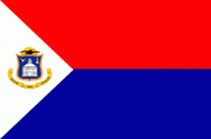 Gastlandflagge St. Maarten (niederl.) 30x45cm - Glanzpolyester -