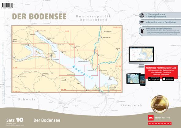 Sportbootkarten Satz 10: Bodensee