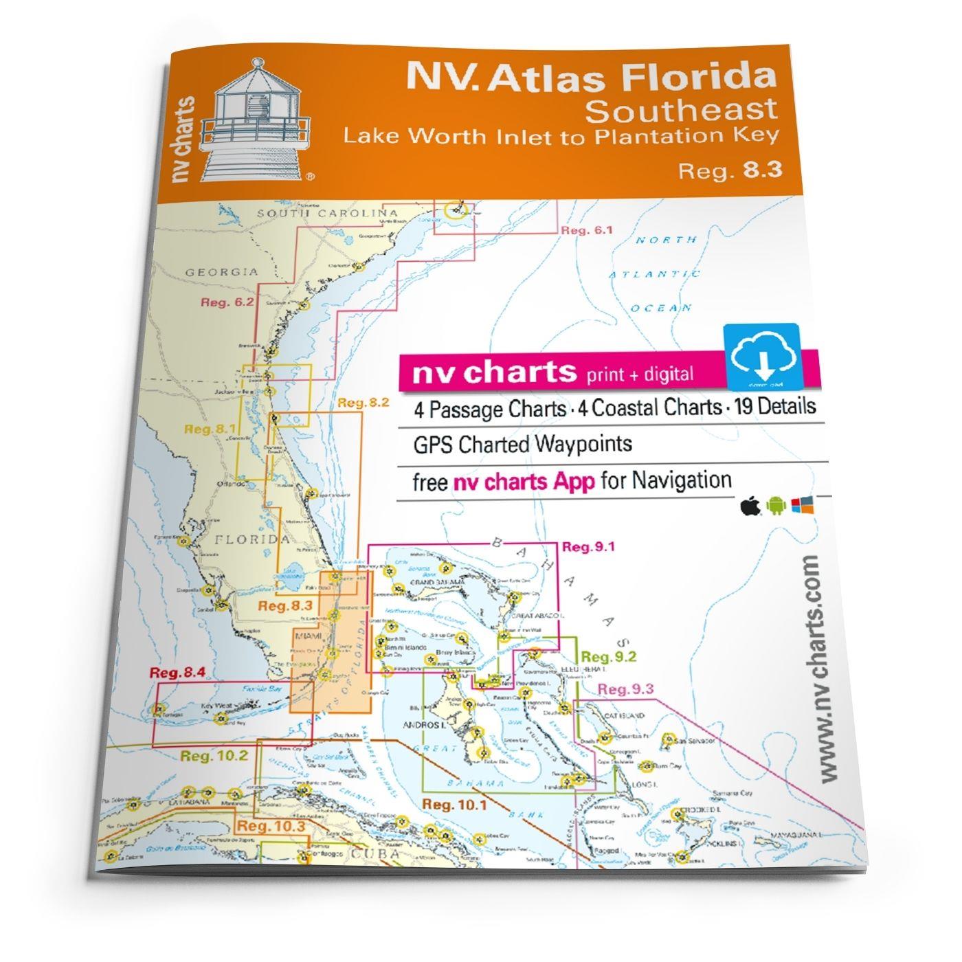 NV Charts Florida Southeast Reg. 8.3 -  Lake Worth Inlet to Plantation Key