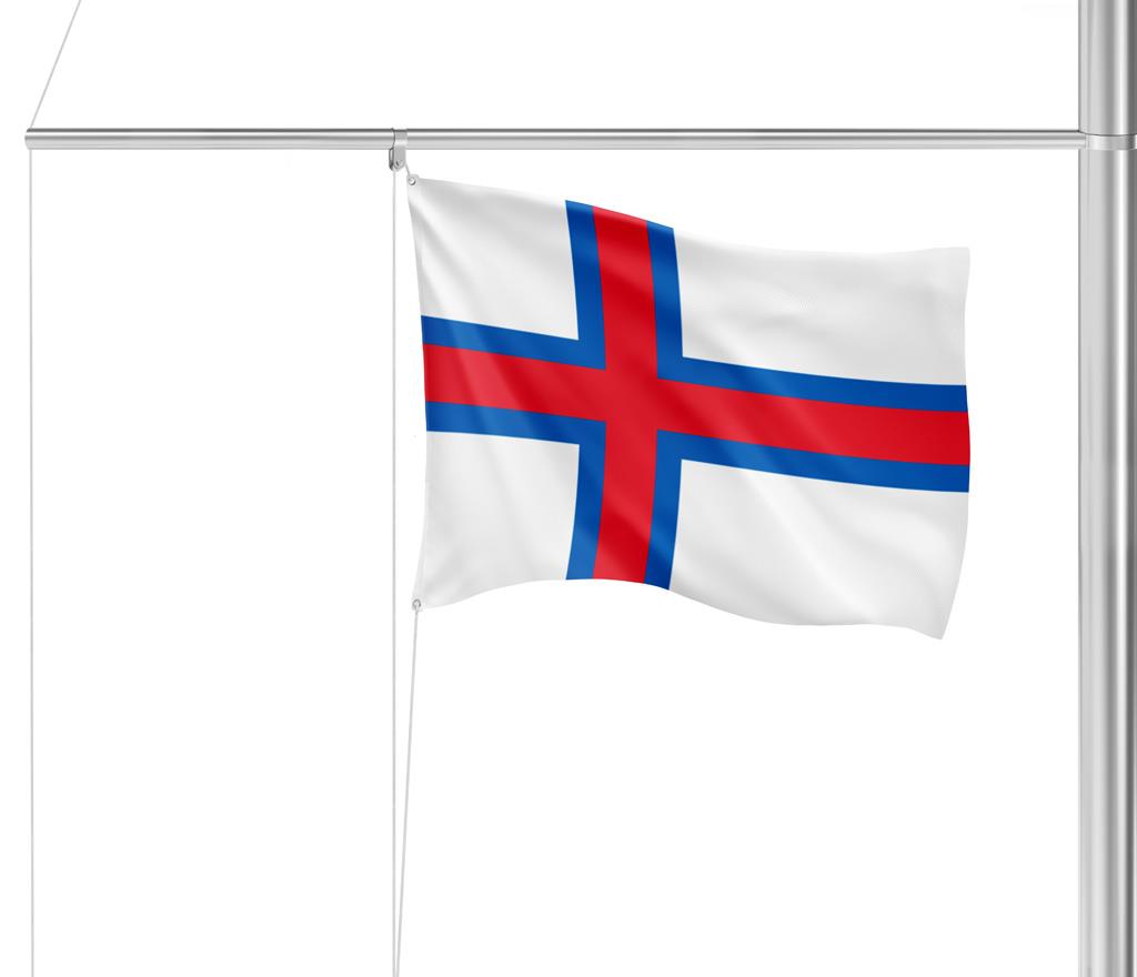 Gastlandflagge Färöer 30x45cm - Glanzpolyester -