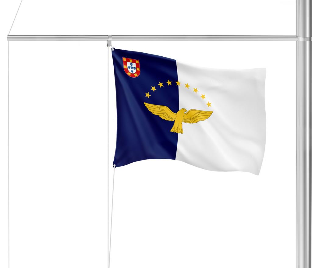 Gastlandflagge Azoren 20x30cm - Glanzpolyester -