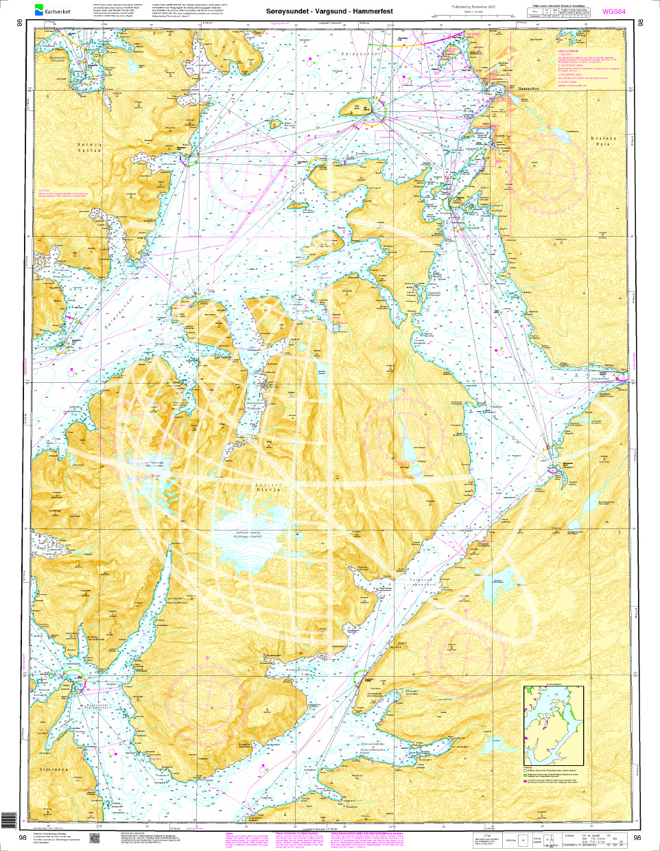 Norwegen N 98 Troms und Finmark mit Sørøysundet - Vargsund - Hammerfest