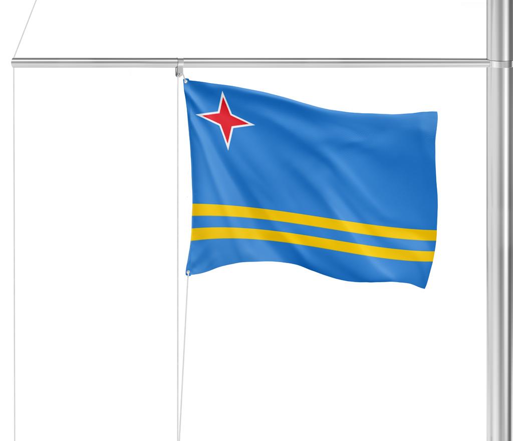 Gastlandflagge Aruba 20X30cm - Glanzpolyester -