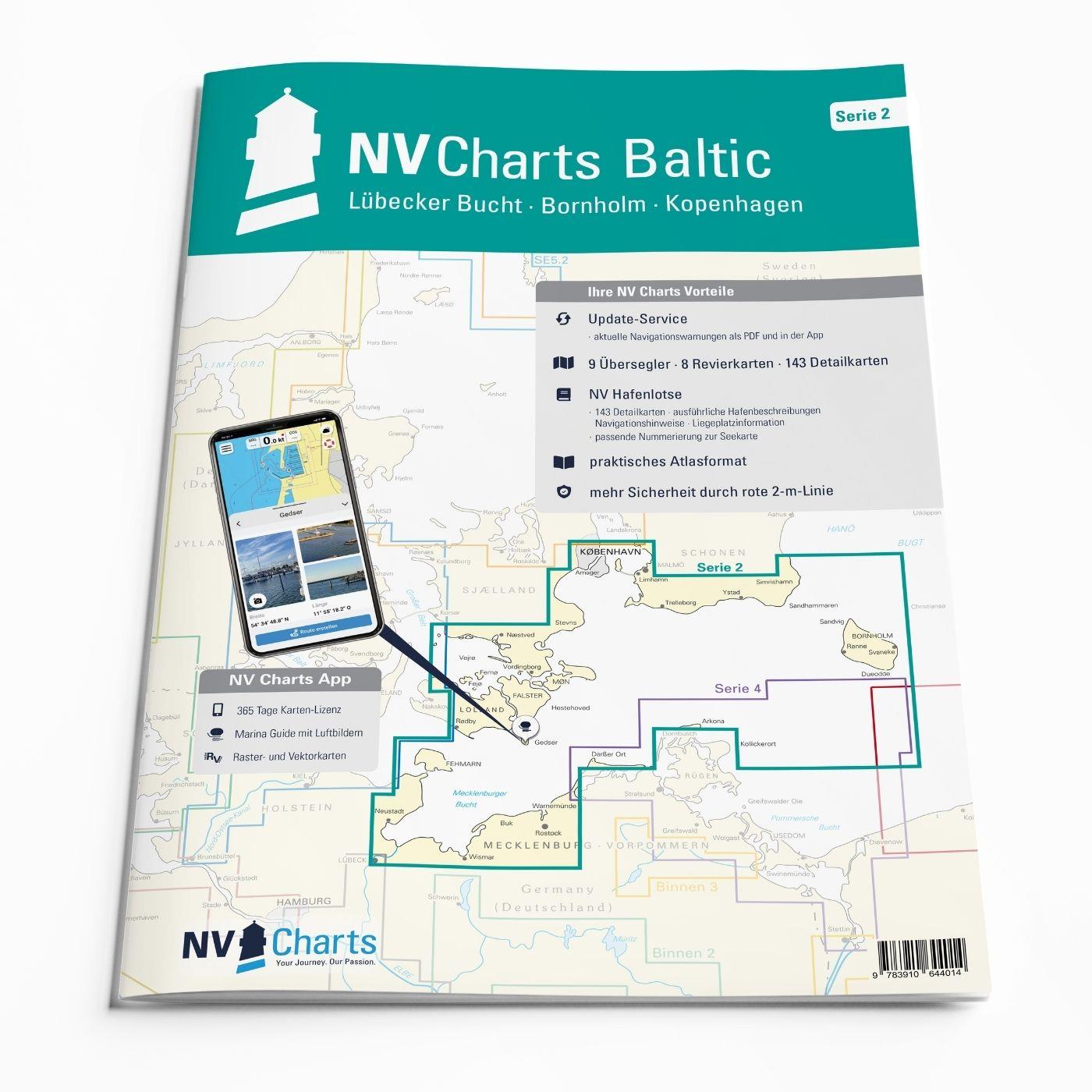 NV Charts Baltic Serie 2 Lübecker Bucht - Bornholm - Kopenhagen