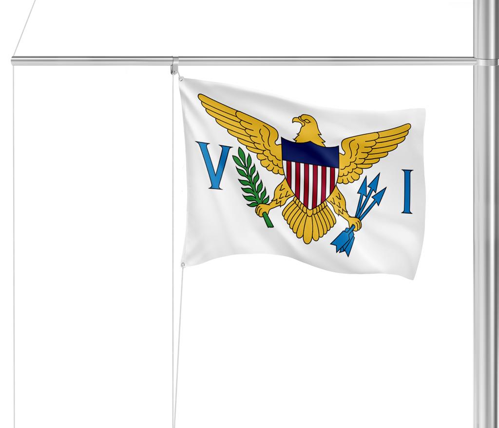 Gastlandflagge US Virgin Islands 20x30cm - Glanzpolyester -