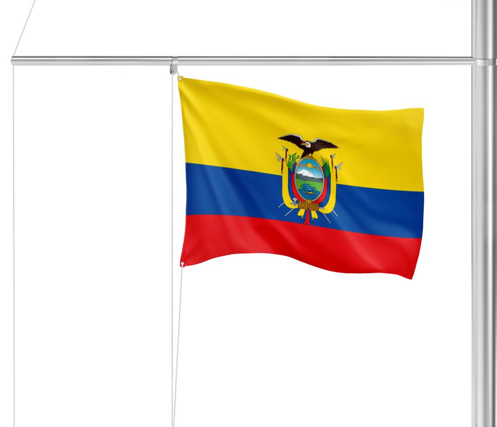 Gastlandflagge Ecuador 20x30cm - Glanzpolyester -