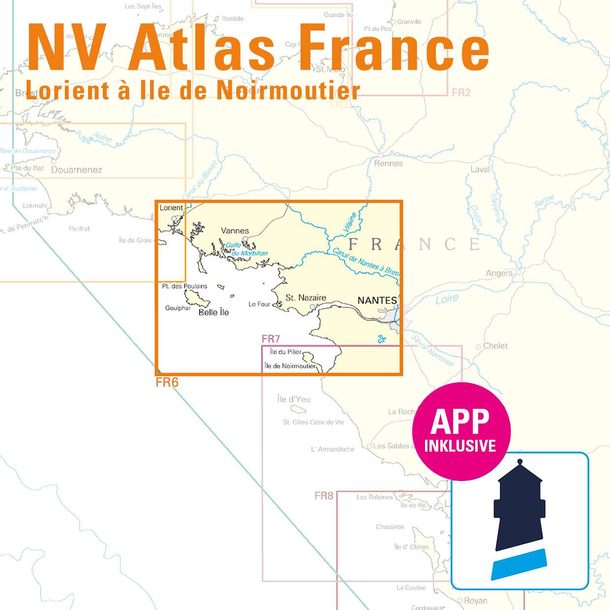 NV Charts France FR6 - Lorient à l`Île de Noirmoutier