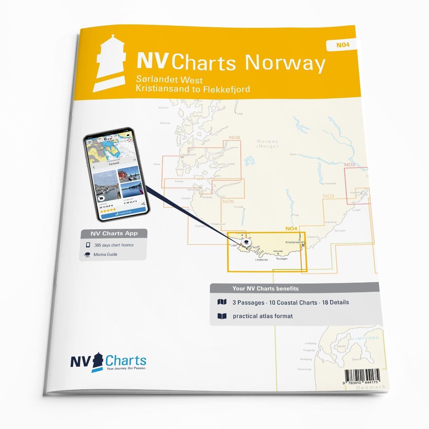 NV Charts Norway NO4 - Sørlandet West - Kristiansand to Flekkefjord