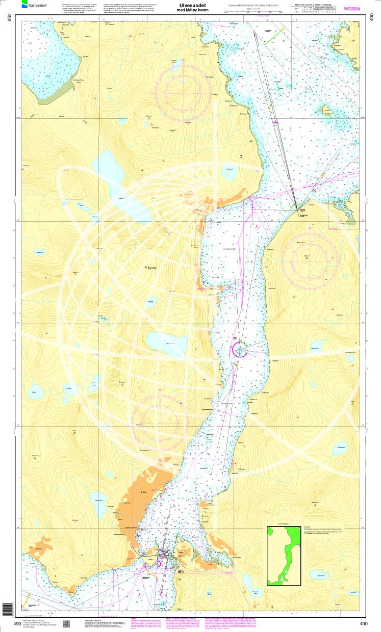 Norwegen N 490 Atlantik - Ulvesundet med Måløy hamn